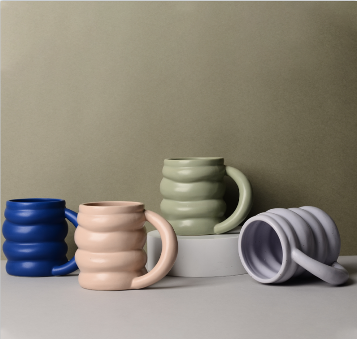 Factory Handmade Irregular Stoneware Mug Custom Ceramic Dinnerware-1