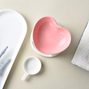 Living Room Office Heart-Shaped Design Ceramic Candles Aroma Scented Essential Oil Aromatherapy Burner