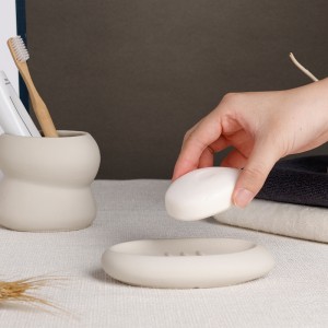 Natural 6-Piece Ceramic Bathroom Accessory Set