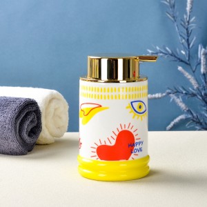 Home Hotel Modern ODM 6-Piece Eyes and Heart Design Ceramic Bathroom Set for Valentine’s Day