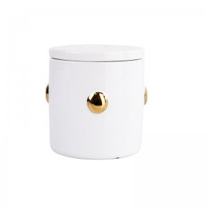 Modern White 4-Piece Button Design Ceramic Bath Set
