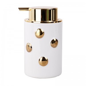 Modern White 4-Piece Button Design Ceramic Bath Set