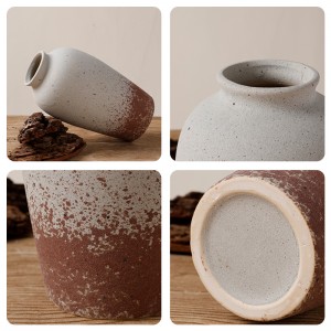 Rustic Nordic Matte Ceramic Flower Vase