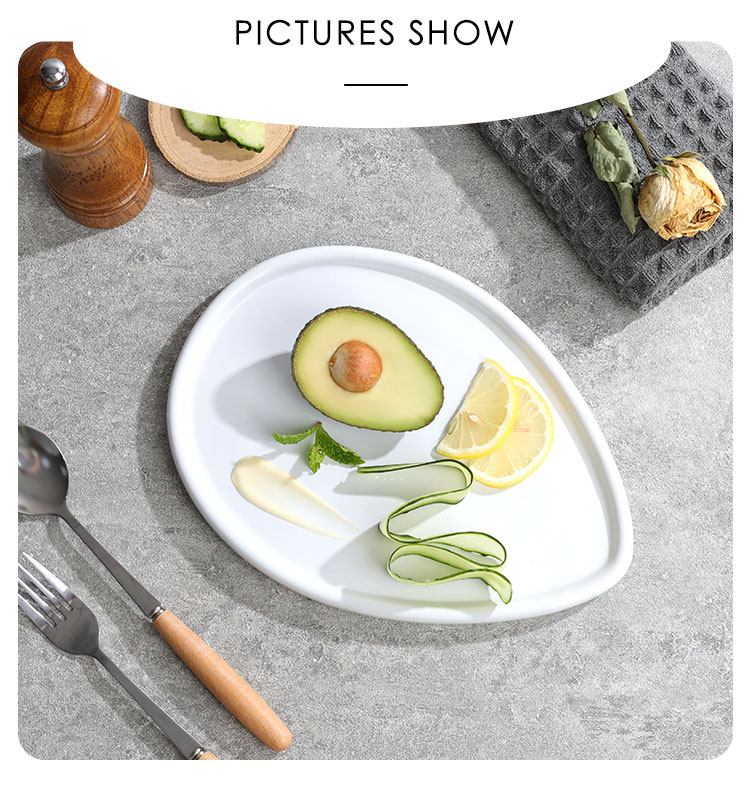 Ceramic-Glazed Waterdrop-Shaped-Breakfast-Plate-XQ (3)