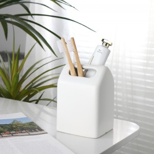 5-Piece Ceramic Soap Dispenser Full Set Bathroom Accessories