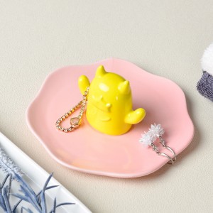 ODM Decorative Little Monsters Shape Rings Earrings Bracelets Ceramic Stoneware Jewelry Tra