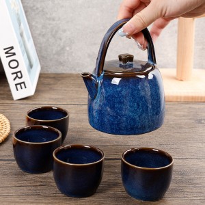 Handmade Travel Chinese Ceramic Teapot and Cup Set