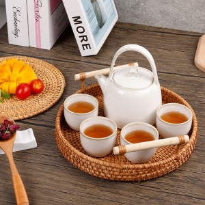 Handmade Travel Chinese Ceramic Teapot and Cup Set