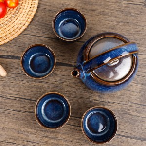 Handmade Travel Chinese Ceramic Teapot and Cup Set