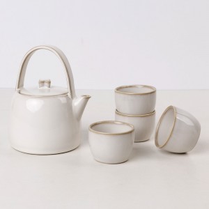 Handmade Travel Chinese Ceramic Teapot and Cup Set