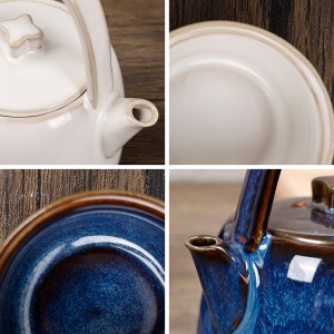 Handmade Travel Chinese Ceramic Teapot and Cup Set