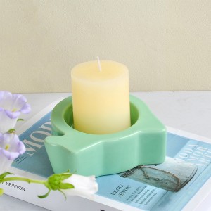 ODM Table Ceramic Dog Head Shaped 75mm Candle Holder Votive Holder