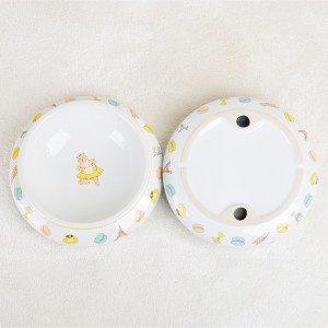 ODM Personalized Pet Accessories Cut E Decal Round Durable Ceramic Pet Food Bowl