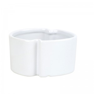 Hand-Made Glazed Personalized Ceramic Leaf-Shaped Ice Cream Bowl with Spoon
