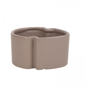 Hand-Made Glazed Personalized Ceramic Leaf-Shaped Ice Cream Bowl with Spoon