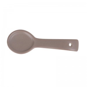 Hand-Made Glazed Personalized Ceramic Leaf-Shaped Ice Cream Bowl with Spoon