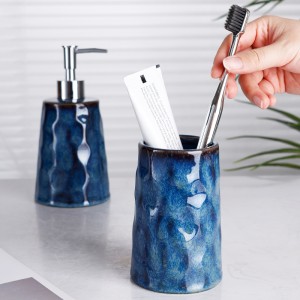 Modern Kiln-Fired Glaze 4-Piece Ceramic Bathroom Set