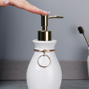 Luxury White 3-Piece Ceramic Bathroom Set for Hotels