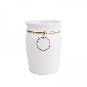 Luxury White 3-Piece Ceramic Bathroom Set for Hotels