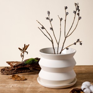 Custom Handmade Ceramic Flower Pot and Planter with Tray