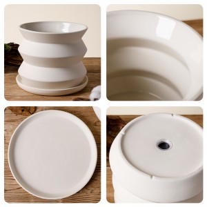 Custom Handmade Ceramic Flower Pot and Planter with Tray