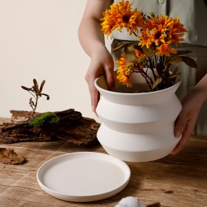 Custom Handmade Ceramic Flower Pot and Planter with Tray