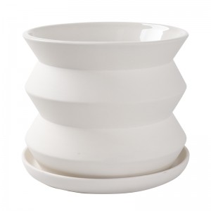 Custom Handmade Ceramic Flower Pot and Planter with Tray