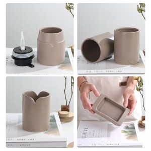 5-Piece Modern Glazed Ceramic Elegant V-Shaped ODM Bathroom Holder Set