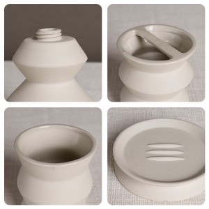 6-Piece Ceramic Bathroom Dispenser Bottle Set