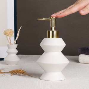 6-Piece Ceramic Bathroom Dispenser Bottle Set