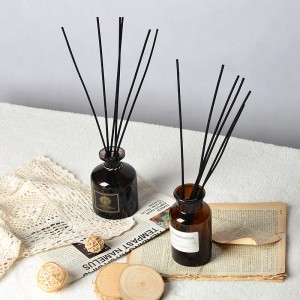Customized Home Decoration Air Freshener Black Fragrance Rattan Reed Stick Aroma Diffuser and Reed Diffuser