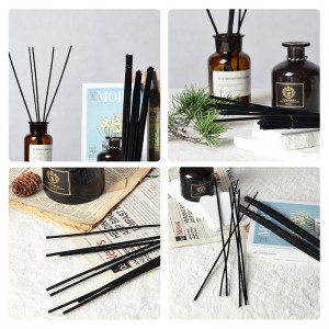 Customized Home Decoration Air Freshener Black Fragrance Rattan Reed Stick Aroma Diffuser and Reed Diffuser