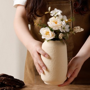 Retro Matte Ceramic Flower Vase for Home Decor
