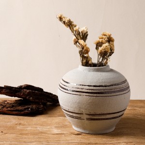 Round Ceramic Flower Pot Vase for Home Decor