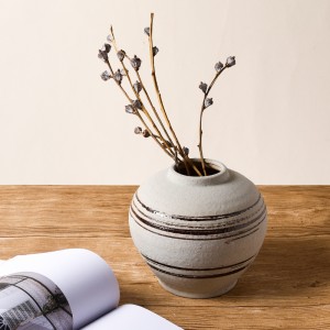 Round Ceramic Flower Pot Vase for Home Decor