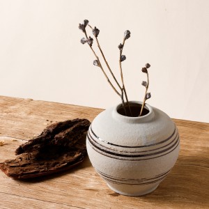 Round Ceramic Flower Pot Vase for Home Decor