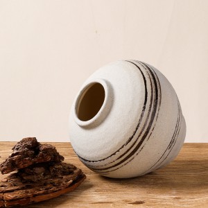 Round Ceramic Flower Pot Vase for Home Decor