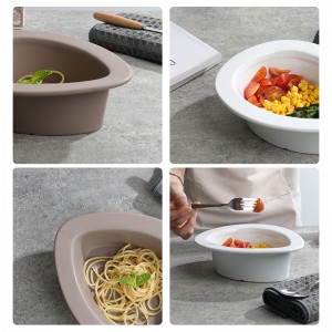 Hand-Made Glazed Personalized Ceramic Waterdrop-Shaped Salad Bowl