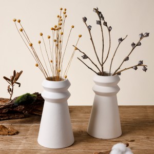 Custom Logo Stoneware Flower Vase for Home Decor