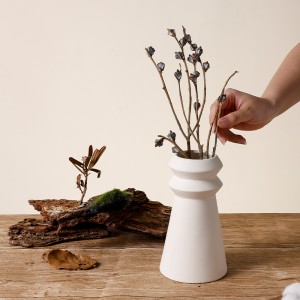 Custom Logo Stoneware Flower Vase for Home Decor