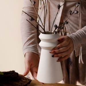 Custom Logo Stoneware Flower Vase for Home Decor