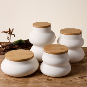Stoneware Tea, Sugar and Coffee Storage Canisters