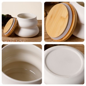 Stoneware Tea, Sugar and Coffee Storage Canisters