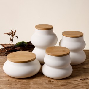 Stoneware Tea, Sugar and Coffee Storage Canisters
