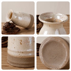 Two-Tone Ceramic Vase for Home Decor