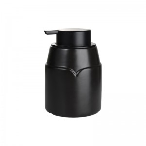 ODM 5-Piece Ceramic V-Shaped Collar Design Black Bathroom Soap Holder Set