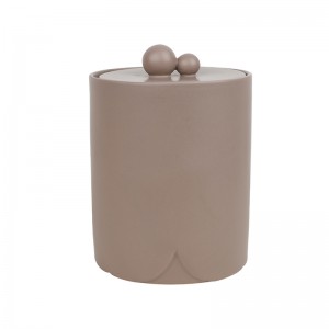 Decorative Ceramic Hotel Bathroom Toilet Accessory Elegant Ceramic V-Shaped Waste Bin Trash Can