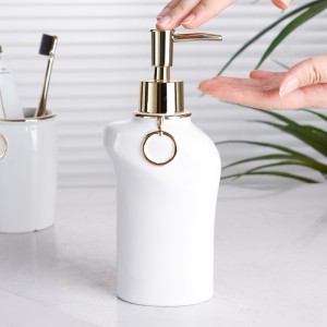 Modern White 4-Piece Ceramic Bathroom Accessory Set