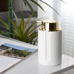 Factory Supplier Hotel Washroom White 4-Piece Soap Dispenser Soap Dish Set Bathroom Ceramic