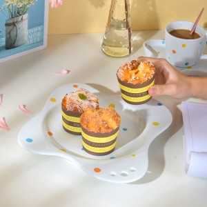 Party Plates Butterfly Design Stoneware Ceramic Dinnerware Tableware Set